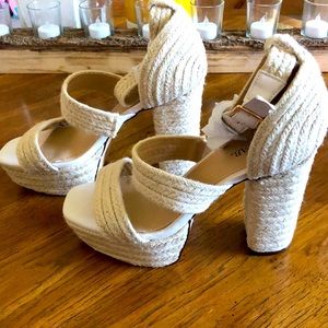 Just Fab Summer Heeled Sandal size 9 BRAND NEW